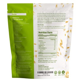 LifeSource Foods Oat Fiber 500 (3 LB) All-Natural, Gluten-Free, Zero-Carb Fiber Source for Low-Carb Baking