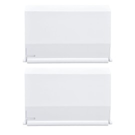 Hapivida Pack of 2 Pool Skimmer Flaps, 19.5 x 14 x 2.7 cm Swimming Flap for Skimmers, White Plastic Weir Gate Assembly Swimming Pool Skimmer Gate Weir Baffle with Sponge