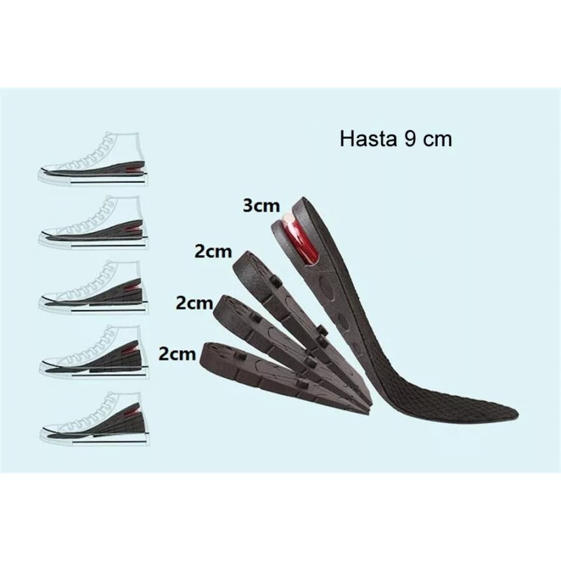 SJTR Plantillas Mágica Unisex Aumenta Estatura Hasta 9 Cm