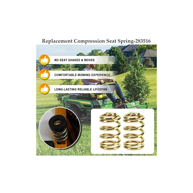 VIQAEKK 283516 Riding Lawn Mower Compression Seat Spring, 2 Pack