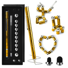 SUKIPN Magnet Fidget Pen, Magnetic Pen, Fidget Pen for Kids, Gifts for Boys Girls 8-12, Stocking Stuffers for Teens Adults Kids (Gold)