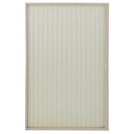 RecPro RV Pleated Folding Shower Door and Frame | Sliding, Retractable, Wrinkle Free (Ivory, 36" x 67")