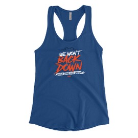 Smack Apparel Won't Back Down T-Shirt for Florida College Fans (SM-5XL) (Royal Ladies Racerback, Large)