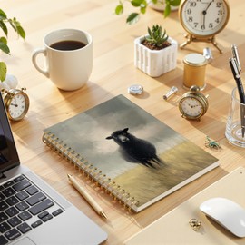 Xiyurlk Jesus and Lamb Christian Spiral Notebook,Church Notes Notebook Journal for Women, Religious Journal Diary Gift, Black Sheep Notebook,Rustic Cottagecore Spiral Notebook Journal, 5.5x8.3 Inc