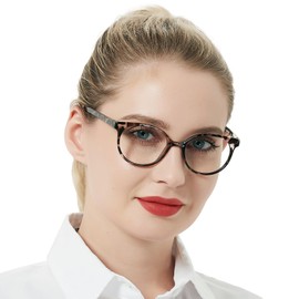 OCCI CHIARI Blue Light Reading Glasses Women Computer Round Readers for Petite Face 4.0+(1.0 1.25 1.5 1.75 2.0 2.25 2.5 2.75 3.0 3.5 4.0 5.0 6.0)