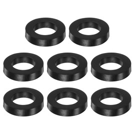 HARFINGTON 8pcs Rubber Spacer 2 Inch OD 1 Inch ID 0.4 Inch Thick Neoprene Round Anti Vibration Isolation Pads Isolator Rubber Washers Bushings for Home Cars Boat Accessories, Black