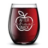 After School Snack Fun Funny Gift Permanent Ink Stemless Glass