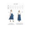 Tronjori Womens A Line Long Midi Denim Skirt Tired Pleated