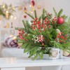 TrailMlix 24 Pack Christmas Tree Decorations Artificial Red Berry Stems