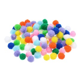 PATIKIL 0.6inch Pom Poms for Crafts, 100Pcs Fuzzy Pastel Pom Pom Balls for Art Supplies DIY Creative Craft Material Handicraft Decorations, Multicolored