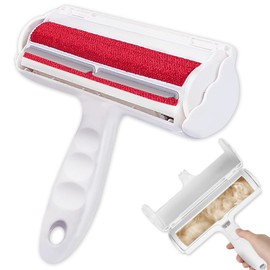 Phantasy® Tierhaarentferner Fusselrolle, Tierhaarentferner für Haustierhaar und Katzenhaare Wiederverwendbar, Entfernung Tierhaar von Sofa, Bett und Kleidung, Rot