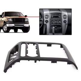 Center Dash Panel Radio Stereo Control Bezel, Compatible with Ford F-150 2004, 2005, 2006, 2007, 2008, Black, Part 4L3Z-1504302-AAA