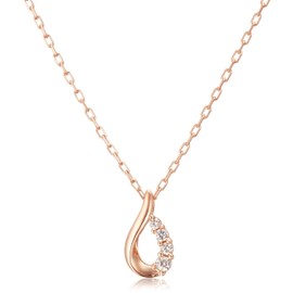 Bloom 0772-0637-0015-0000 Women's Necklace, Silver, Pink Gold Plated, Cubic Zirconia, Drop Motif, Sterling Silver, Cubic Zirconia