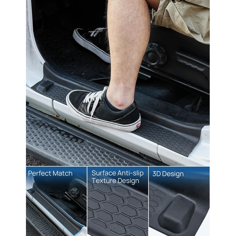 JOYTUTUS Door Sill Guards Compatible with Gladiator JT Wrangler JL