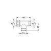 Grohe 28874000 Discharge T-Piece with Valve