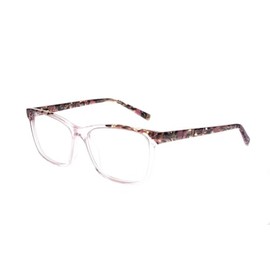 XPL Runway Couture RCE-316 Eyeglasses, Crystal Pink Frame, Pink Marble Brow and Temples, 53/16/140