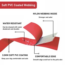 ZALER Waterproof Dog Collar, Adjustable Odor Proof Dog Collars Easy to Clean, Soft Comfortable Pet Collars for Large, Medium Small Dogs (Strawberry Red, S(Length:8.6''-12.6''; Width:0.75''))