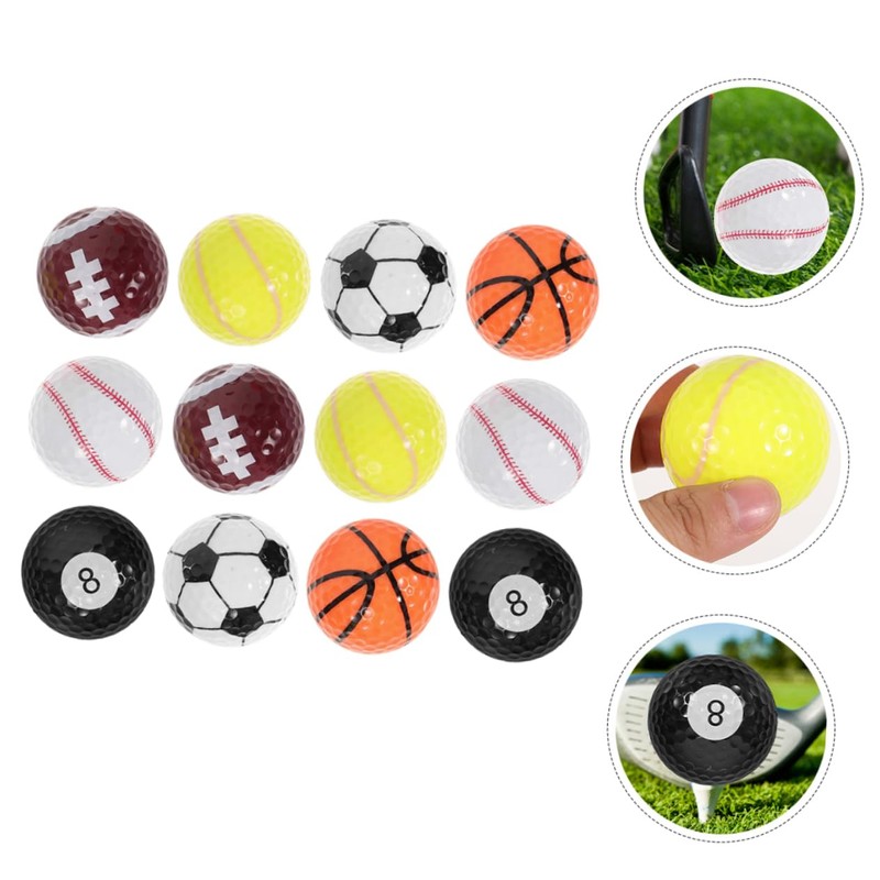 SUPVOX 12pcs Golf Practice Balls Training Balls for Boys and