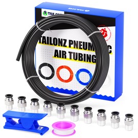 TAILONZ PNEUMATIC Black 8mm or 5/16 inch OD 5mm ID Polyurethane PU Air Hose Pipe Tube Kit 10 Meter 32.8ft