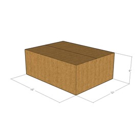 E1 Packaging 16" x 12" x 6" Corrugated Boxes 32 ECT (Pack of 75-16x12x6) | Quality moving boxes. Great for shipping boxes for Business, office or home.