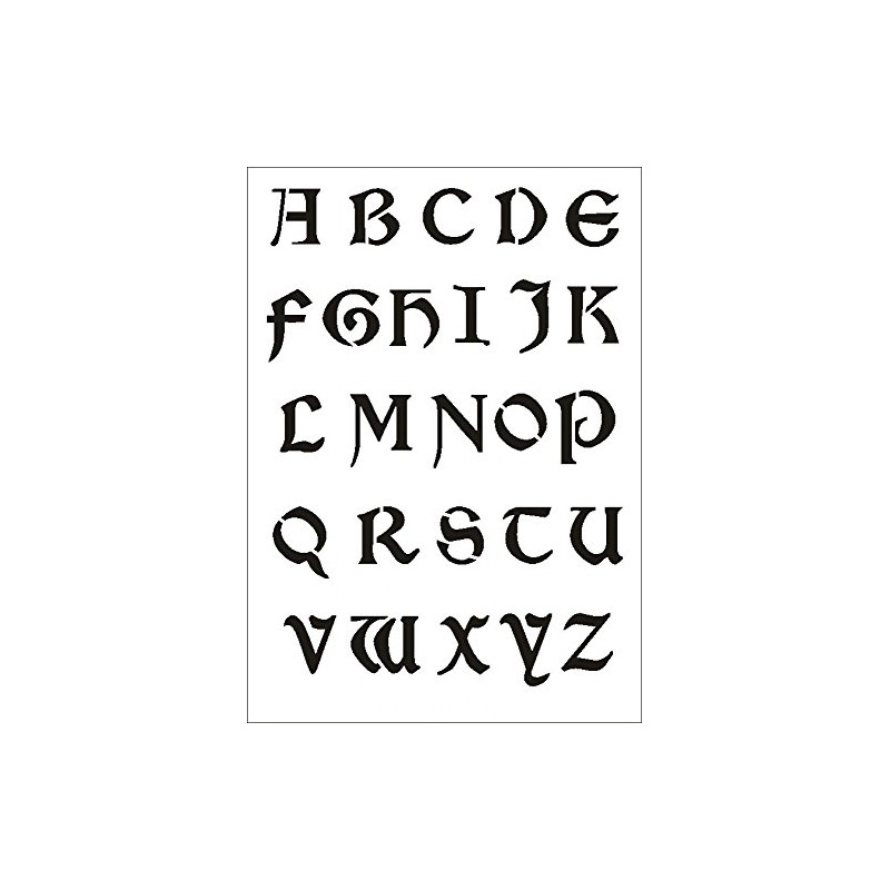 UMR-Design W-644 Font Celtic Textil- / wallstencil Size A5