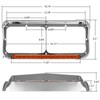 Partsam 2x Headlight Bezel with 12" Amber LED Light Strip