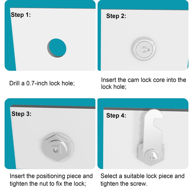Ymtzfu Cabinet Locks with Keys, Cam Locks Keyed Alike, Mailbox