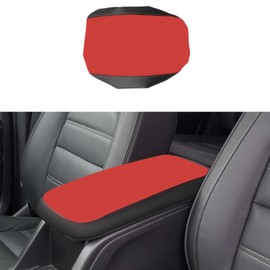 Rifoda Center Console Armrest Cover for 2015-2022 Chevy Colorado/GMC Canyon Accessories Arm Rest Box Pad Console Lid Protection Saver (Black with Red)