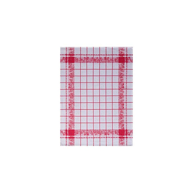 Das Jacquard Francais 65047 Tea Towel Strawberries Cotton Red 80
