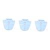 Outanaya 3pcs Half-shirt Favors Women Girls Blue Sky Fashion Cotton