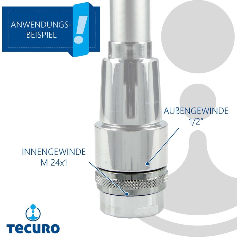 tecuro - 20096 Reducer Adaptor M24 x 1 Female to