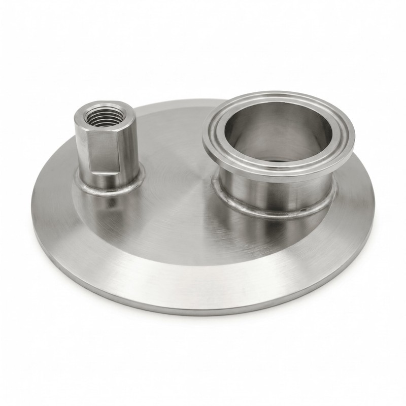 SENFUID 4" Sanitary Blind Plate End Cap 1.5" Tri-Clamp x1/4"