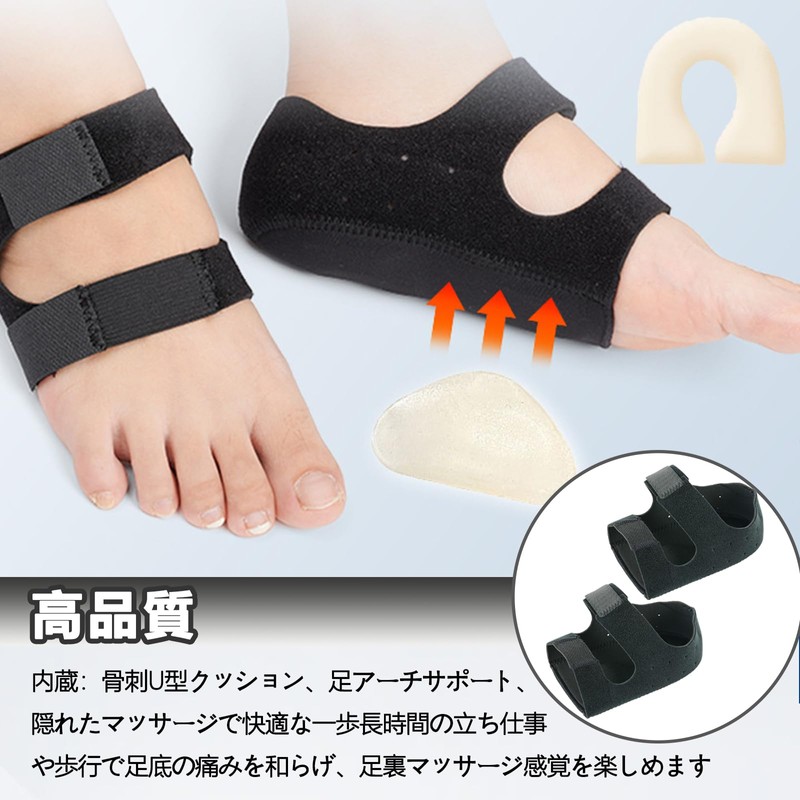 TokTech かかとサポーター かかと クッション かかと保護 踵サポーター 2サイズ 1足 左右セット 衝撃吸収