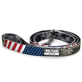 Wolfgang Premium Dog Leashes for Large Dogs, Heavy Duty, Durable & Easy to Clean Nylon Dog Leash with Quick Clip Buckles, for Training & Daily Use, Made in USA, Digital Dog Print (1 Inch x 6 Ft)