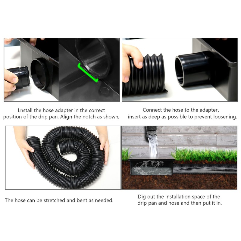 Gutter Downspout Extensions Catch Basin Low Profile Downspout Extender Flexible
