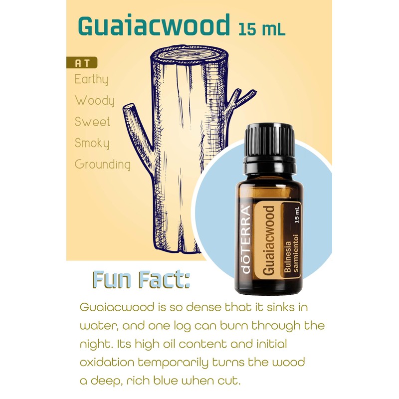 doTERRA Guaiacwood - Calming Oil Helpful for Meditation - 15ml