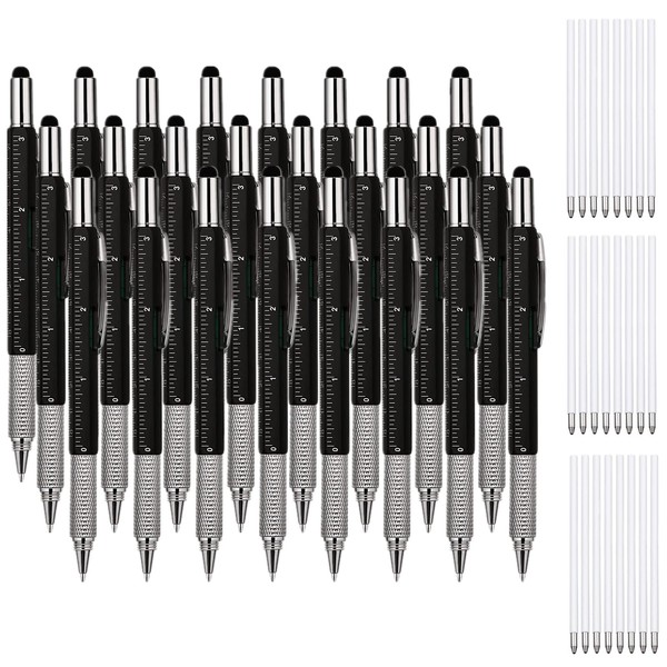 Limxia 24 Pcs Multitool Pen and 24 Ink Refills for
