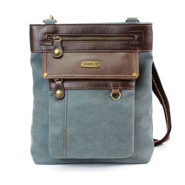 CHALA 2 in 1 Gemini Crossbody Purse/Fanny Pack with Metal Keychain (Indigo -Turtle)