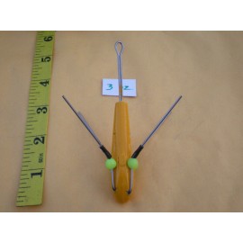 HOME MADE 8 PCS. SPUTNIK STYLE SINKER, SURF WEIGHT, MUD WEIGHT, CLAW SINKER 3 OZ. MUSTARD