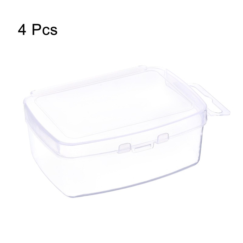 HARFINGTON 4pcs Component Storage Box 2.95" PP Electronic Organizer Box
