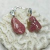 Custom Tumbled Rhodonite Stone Dangling Earrings - 1 Set