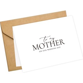 LADY&HOME To My Mother on My Wedding Day Card,Wedding Day Card to Mother,Thank Mother Wedding Day Card (A1:Mother)