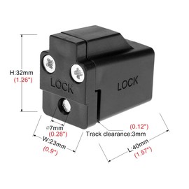 2 Pack Sliding Window Stopper Lock with 2 Keys - for Thickness 1/4" Small Frame Edge Clamp, Aluminum Alloy Windows Frame Locking Tool for Home Office Children Safety Sash Requires Drilling