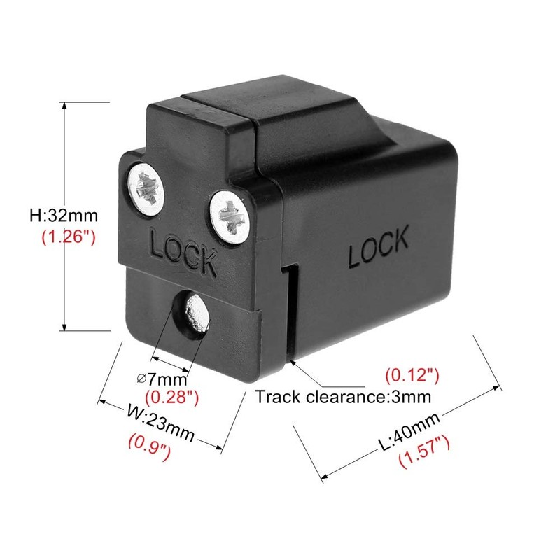 2 Pack Sliding Window Stopper Lock with 2 Keys -