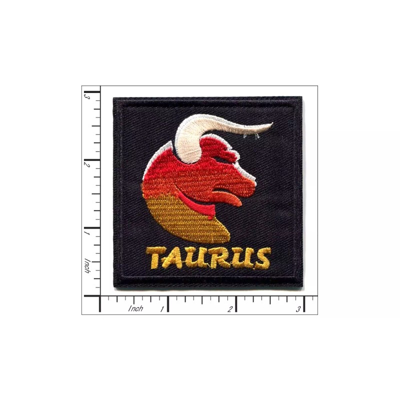 Patchwork Paradise Taurus Zodiac Iron-On Patch - Embroidered Astrology Bull