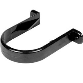 Merriway BH03104 (2 Pcs) Downpipe Clip Bracket, 68mm Black - Pack of 2 Pieces