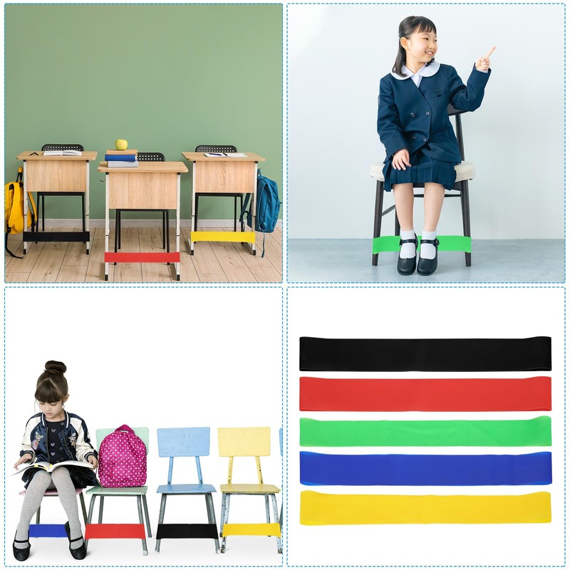 PATIKIL Classroom 0.35mm Thick Chair Bands Elastic Elastic Bouncing Fidget