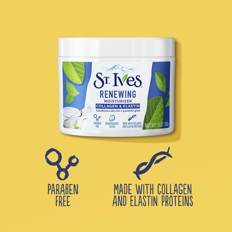 St. Ives Face Moisturizer Cream, Collagen and Elastin, Renewing Facial