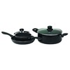 Starfrit Simplicity 5-Piece Cookware Set with Bakelite Handles, Black