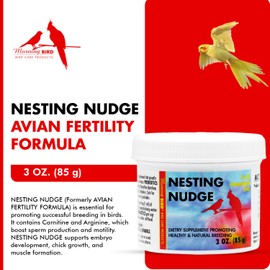 Morning Bird Nesting Nudge (Avian Fertility Formula) for Birds 3 oz– Supports Sperm Health & Energy – Breeding Supplement with Amino Acids & Vitamin d3 – Sperm Booster for All Types of Birds